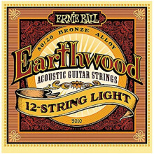 Ernie Ball guitarstrenge | 12 streng | Akustisk | 3 s?t | Jordtr? | Lys