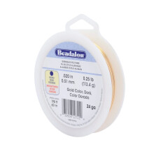 Srma n stil german Beadalon pentru bijuterii care fac culoare rotunda de aur 24 Gauge 198 ft