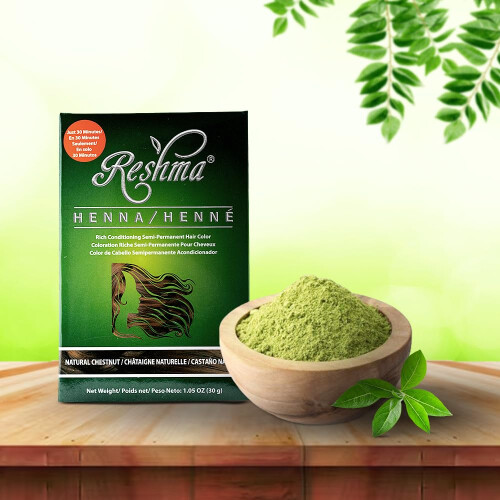 Reshma Beauty 30 Λεπτά Χρώμα Μαλλιών Χένα | Με Φυσικά Βότανα, Για Μαλακά Λαμπερά Μαλλιά 1