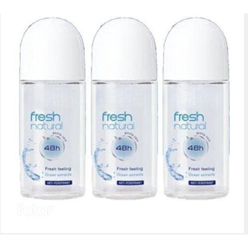 NIVEA Fresh Natural 48 Hours Deodorant Roll on 50 Ml | (3 Pack)