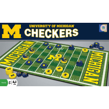 Masterpieces Family Game - NCAA Michigan Wolverines Checkers - Officielt licenseret br?tspil til b?rn og voksne