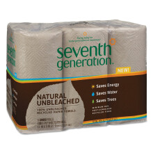 Seventh Generation 13737 Naturale ungebleichte 100% recycelte Papiertuchrollen, 11" x 9", Braun (24er-Pack)
