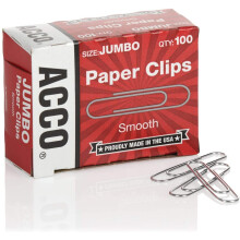 ACCO Sponky, ekonomické, hladké, jumbo, 100 spon per krabice - 5 krabic (72580)