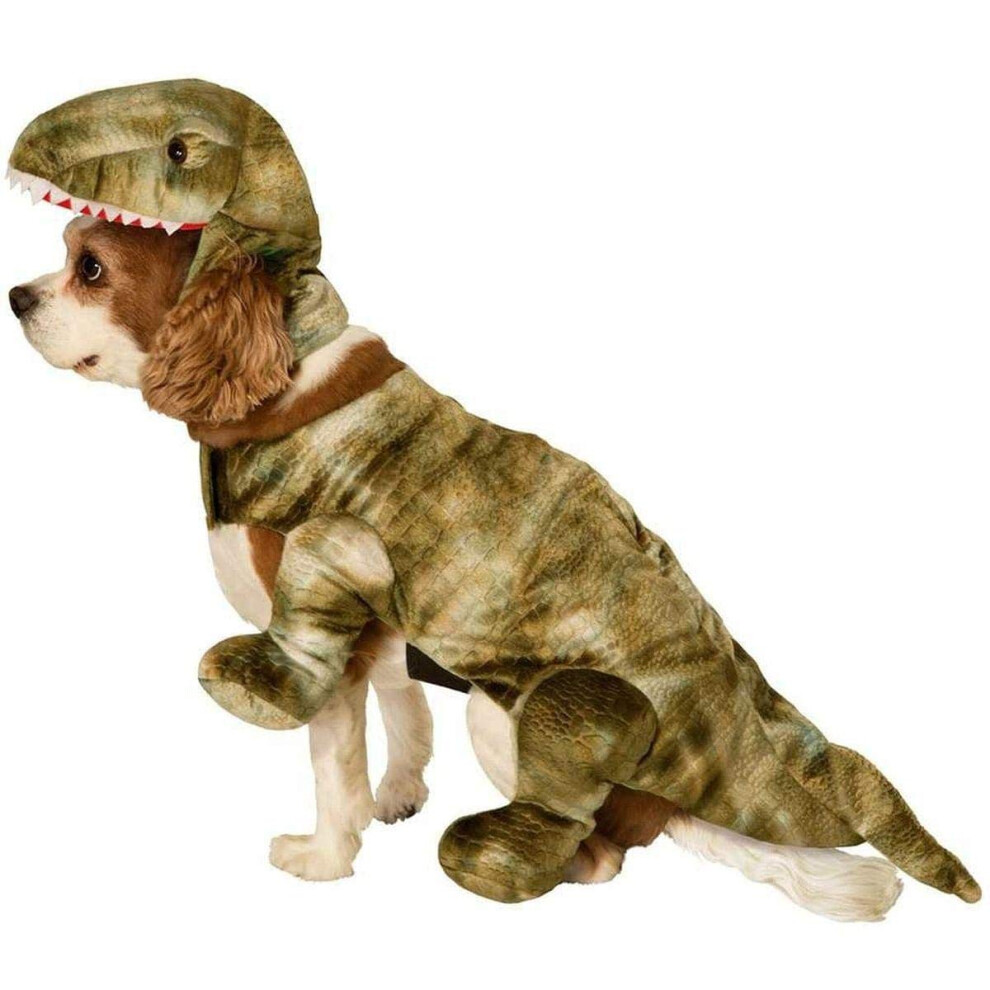 Photos - Fancy Dress Forum Novelties 75257 Dinosaur Doggie Pet Costume, Small, Green/Brown, Pack of 2