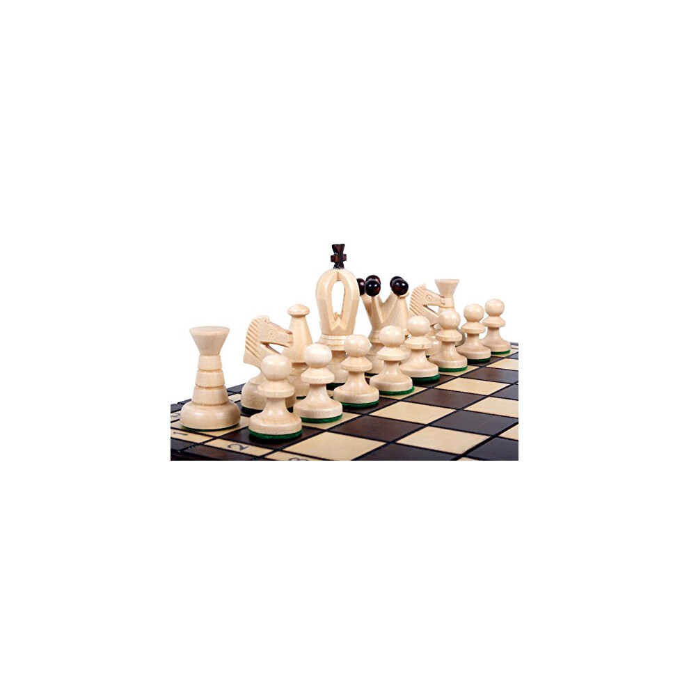 The Veles Chess Set  Wooden Handmade European Chess Pieces  2.3 Inch Tall King  Storage Chess Board 11.75 x 11.75 Inch  ChessCemtral's Carpathian Coll-image-OPC-PFSXKXF-NEW