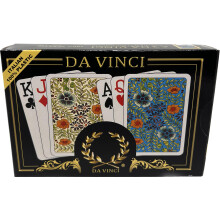 DA VINCI Fiori Italiaanse 100% plastic speelkaarten 2 deckset pokerformaat grote print jumbo-index