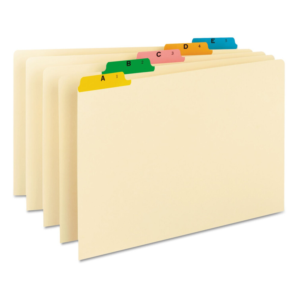 Photos - Other Office Equipment Smead 52180 Recycled Top Tab File Guides Alpha 1/5 Tab Manila/Color Legal 25/Set 