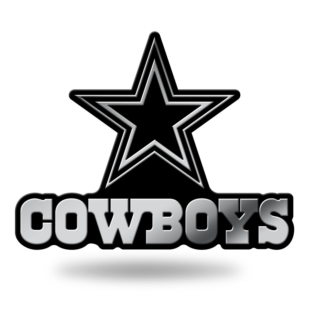 Rico Industries Nfl Dallas Cowboys Chrome Finished Auto Emblem 3D Sticker Silver 094746935115