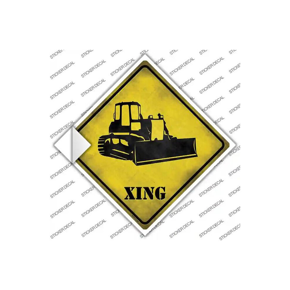 Smart Blonde Cx-162S-L Bulldozer Xing Novelty Diamond Sticker Decal - Large 731997859097
