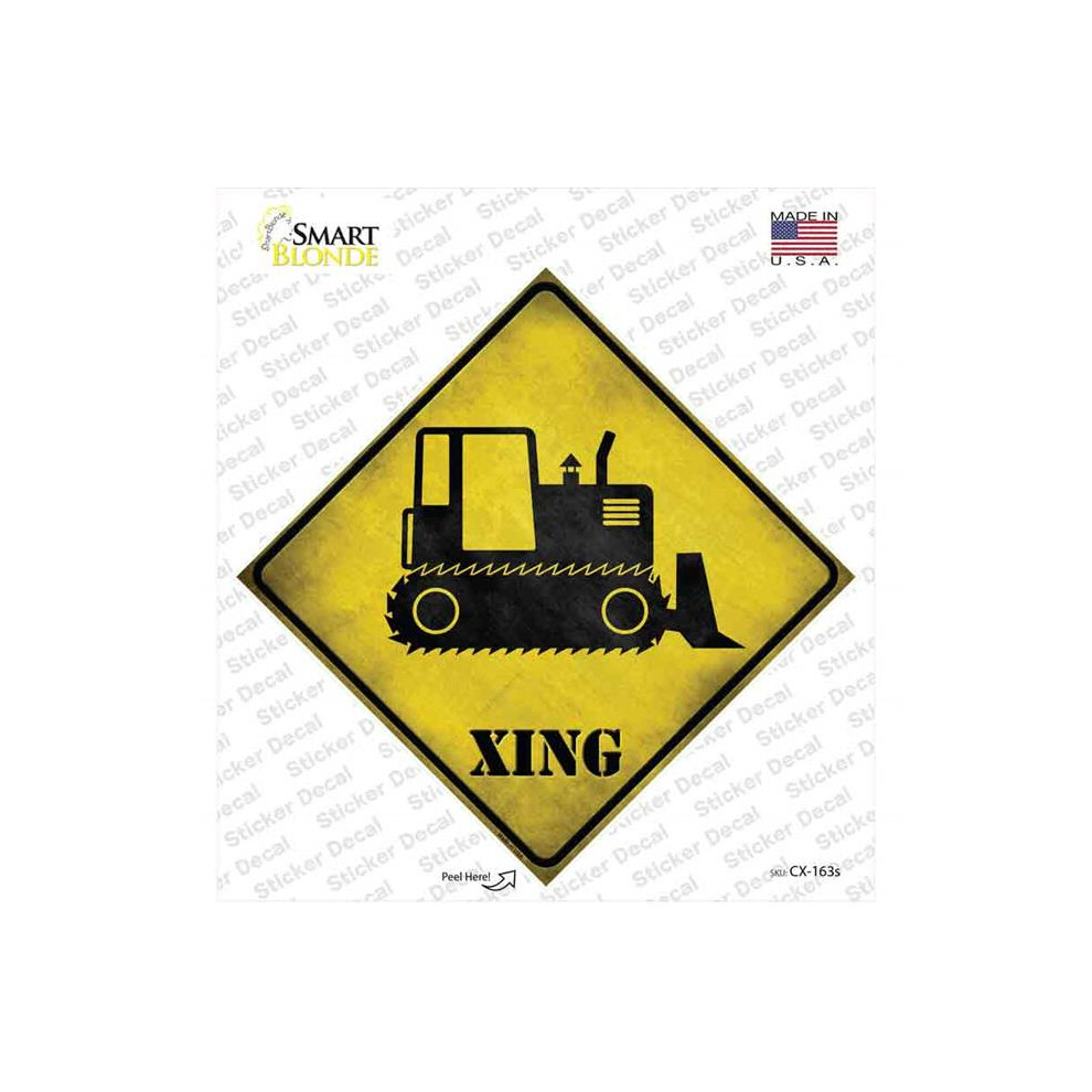 Smart Blonde Cx-163S-M Crawler Tractor Xing Novelty Diamond Sticker Decal - Medium 731997859103
