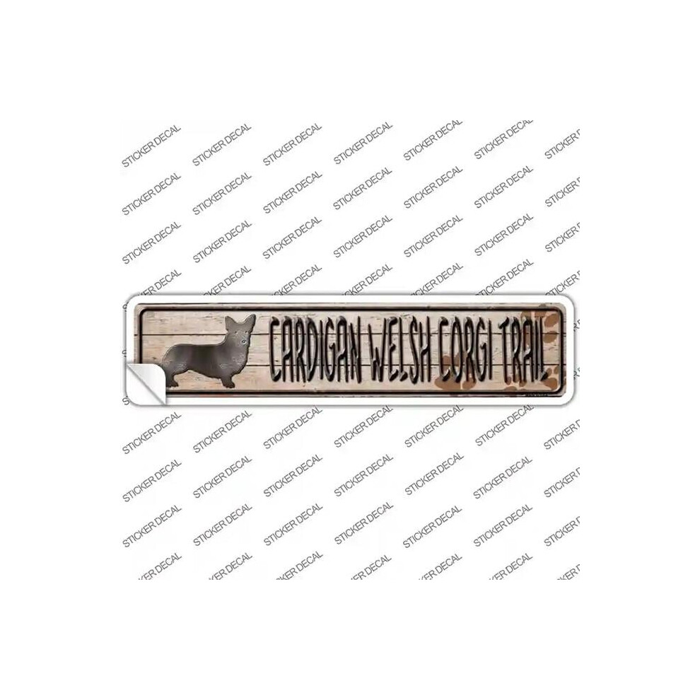 Smart Blonde K-108S-L Cardigan Welsh Corgi Trail Novelty Narrow Sticker Decal - Large 731997859882