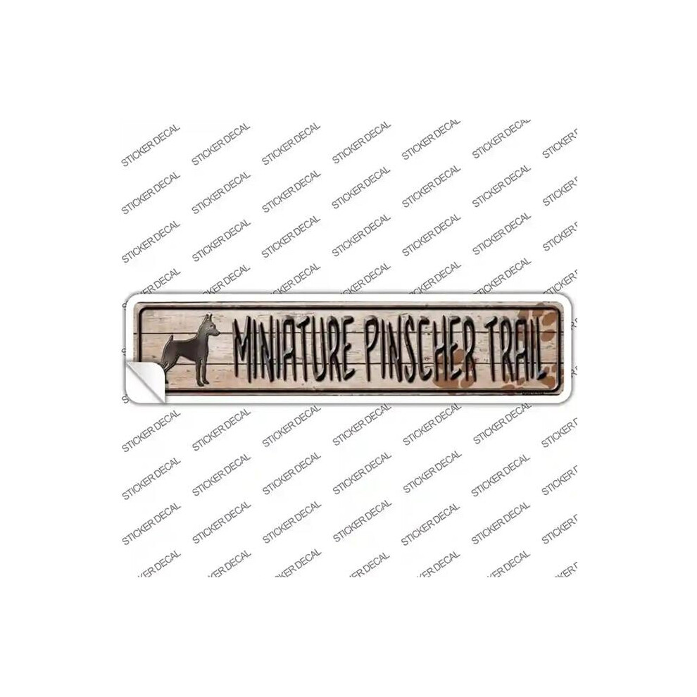 Smart Blonde K-073S-L Miniature Pinscher Trail Novelty Narrow Sticker Decal - Large 731997860079