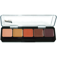 Graftobian HD Glamour CRME Foundation Palette (Contour Dark) - High Definition 5 Color Makeup Palette Cream Based Foundation Concealer og Contour