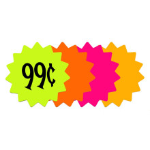 Cosco Sign Paper Die-Cut Burst Fluorescerende 4 x 4 tommer (090249)