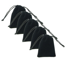 SmartDealsPro Set of 5 3.5 x 5"""""""" Durable Velvet Carry Bag Pouches w/Drawstring for Dice Jewelry Gift Packaging