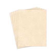 Natural Stationery Perchment Recycled Paper | 65lb Cover Cardstock | 8,5 x 11 tum | 50 ark per frpackning