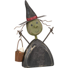 Primitives by Kathy Vintage Style Chunky Witch Sitter Halloween Figurine New