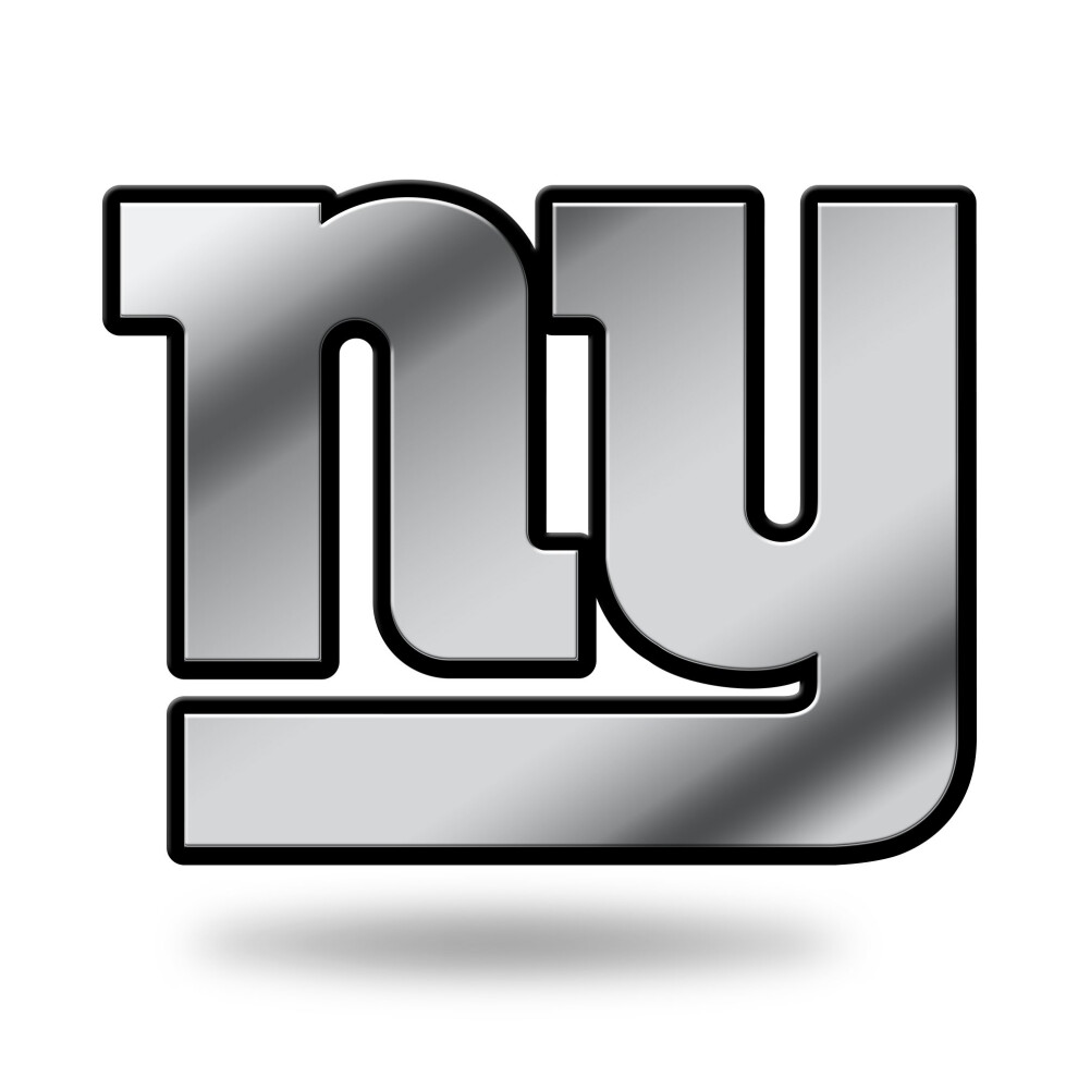 Rico Industries Nfl New York Giants Chrome Finished Auto Emblem 3D Sticker Silver 094746935153