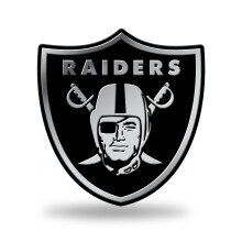 Rico Industries NFL OAKLAND RAIDERS CHROME TINIT EMBLEM AUTO EMBLEM 3D
