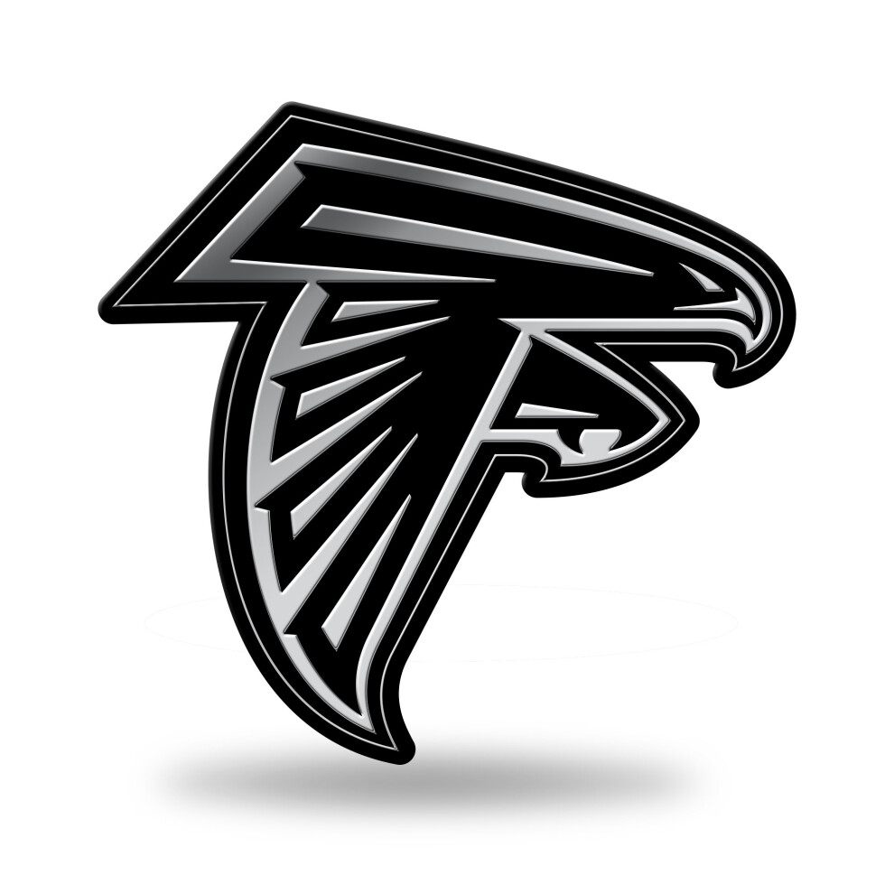 Rico Industries Nfl Atlanta Falcons Chrome Finished Auto Emblem 3D Sticker, Silver 094746935146