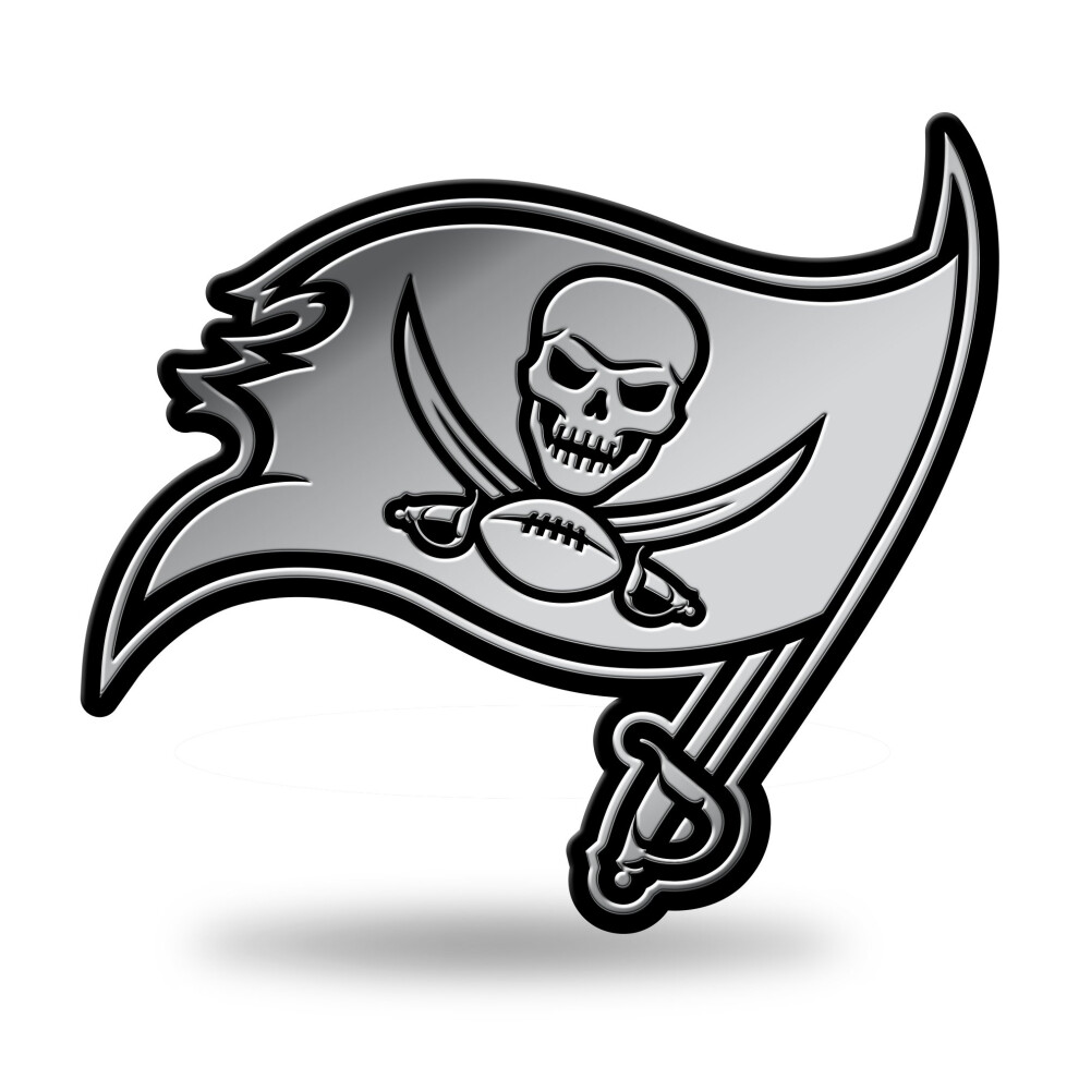 Rico Industries Nfl Tampa Bay Buccaneers Chrome Finished Auto Emblem 3D Sticker 094746935061