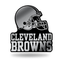 Rico Industries NFL Cleveland Browns Chrome Emblem Auto Emblem 3D Silter