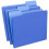 Staples Staples 224527 Χρωματιστοί Φάκελοι 3-Tab Letter Μπλε 100/Κουτί 1