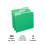 Staples Staples 224543 Χρωματιστοί Φάκελοι Αρχείων 3 Ταμπέλες Πράσινοι Μέγεθος Letter 100/Πακέτο 2