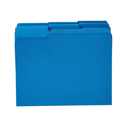 Staples Staples 224527 Χρωματιστοί Φάκελοι 3-Tab Letter Μπλε 100/Κουτί 2