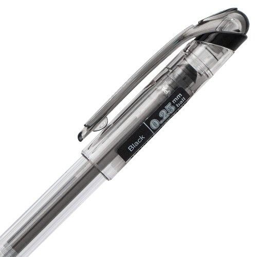 Pentel Pentel Arts Slicci Extra Fine Gelstift, schwarze Tinte, 2er-Pack (BG202BP2A) 2