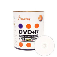 Smart Buy 100 kusov DVD+R 4,7 GB 16x biele potlaciteln    atramentov    m   di   , pr   zdne m   di   , nahr   vacie disky, 100 diskov, 100 kusov