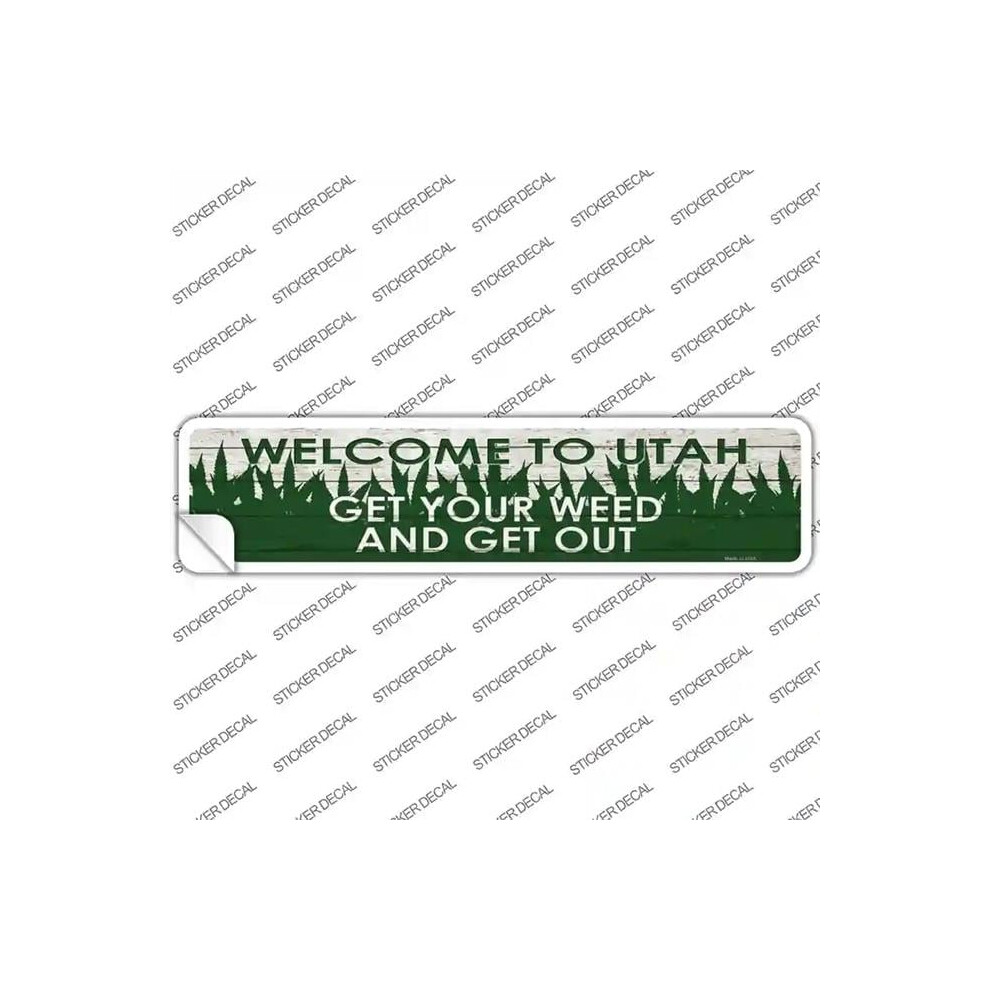 Smart Blonde K-1596S-Xl Utah Weed Novelty Narrow Sticker Decal - Extra Large 731997947732