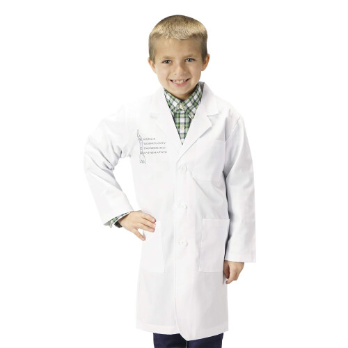 Aeromax Jr. STEM Labjas Wit 3/4 Lengte maat 8/10