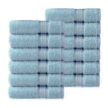 Salviette ultra morbide COTTON CRAFT - Confezione da 12 - 12x12 - Salviette viso 100% cotone - Set di salviette per neonati - Assorbenti, ad asci