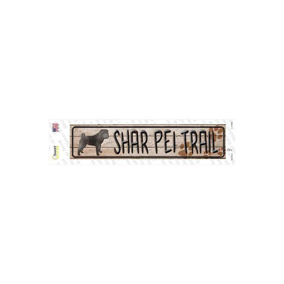 Smart Blonde K-085S-M Shar Pei Trail Novelty Narrow Sticker Decal - Medium 731997860130