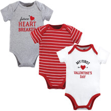 Hudson Baby Unisex kojeneck bavlnen body Valentine Heartbreaker 9-12 mescu