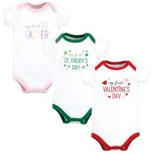 Hudson Baby Unisex Baby Bomuld Bodysuits Girl First Valentine P?ske 3-6 m?neder