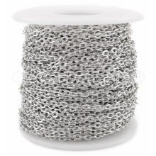 CleverDelights 3x4mm kbellnc - platina ezst sznu - 30 lb