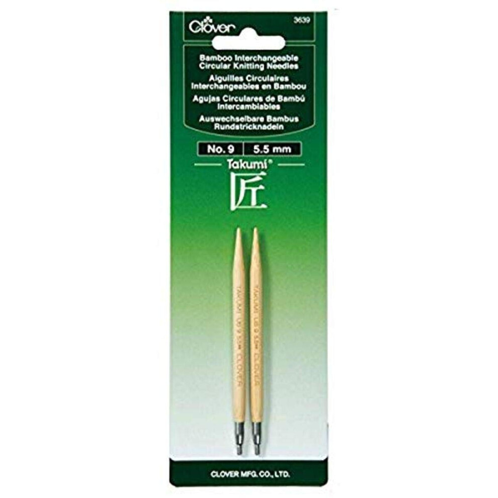 Clover Needlecraft Clover 3639 Needlecraft Takumi No.9 Bamboo Interchangeable Circular Knitting Needles