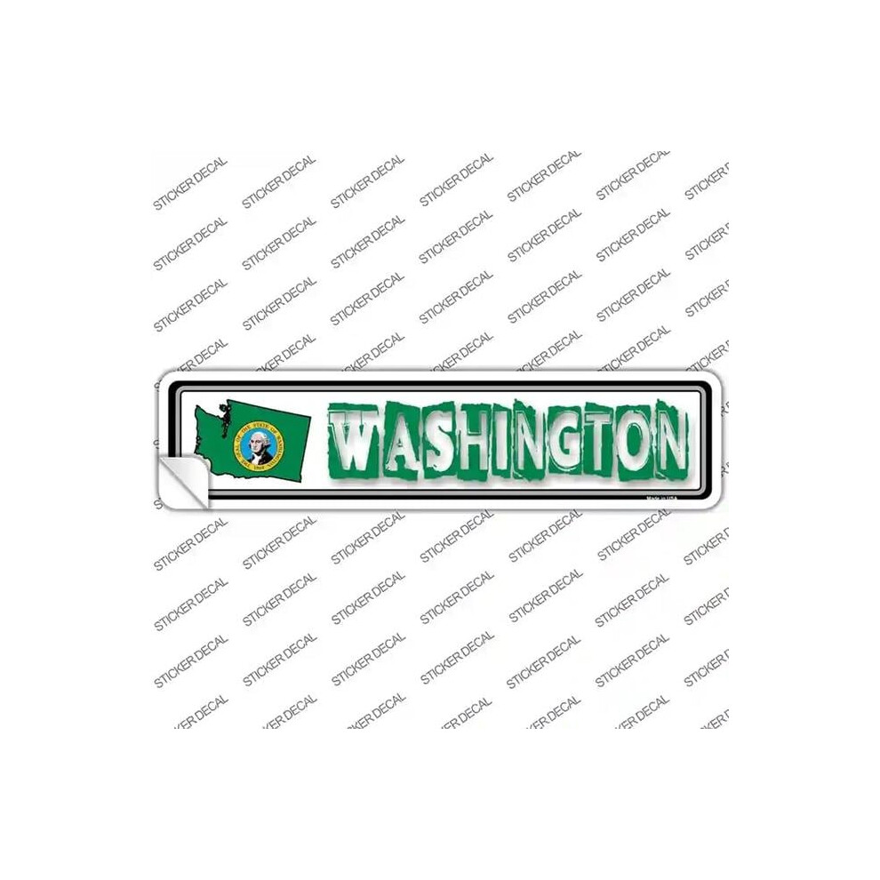 Smart Blonde K-346S-S Washington Outline Novelty Narrow Sticker Decal - Small 731997948548