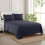 1800 Thread Count Sheet Set - Soft Egyptian Quality Brushed Microfiber Sheets - Luxury Bedding Set with Flat Sheet  Fitted Sheet  2 Pillow Cases  Navy 1