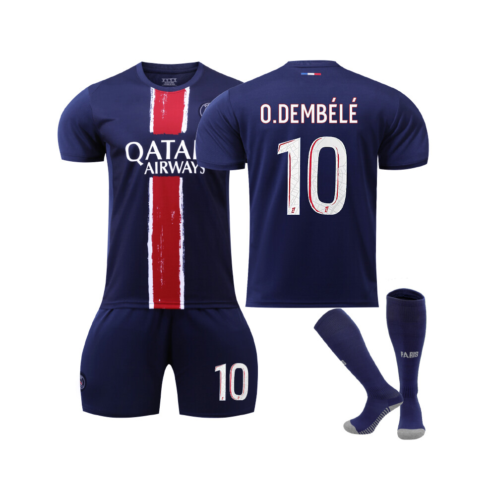 Qinyuchen (22(120-130Cm)) Comfortable 2425 Paris Home O.dembélé #10 Training Suit With Socks