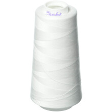 Lynl?sstop 4 store kegler (3000 Yards hver) af polyester Syning Quiltning Serger White-Maxi L?s alle form?l tr?d 36000 fod
