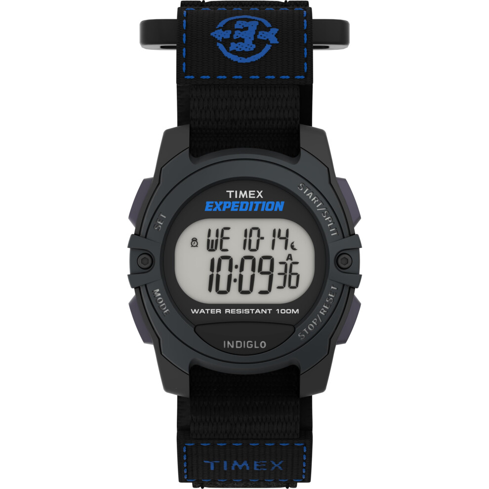 Timex Unisex TW4B02400 Expedition Mid-Size Digital CAT Black Fast Wrap Strap Watch