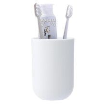 UVIVIU Tandenborstelbeker Badkamerbeker Tandenborstelhouder Badkamerbeker Plastic 350ml (wit)