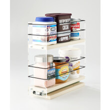 Spice vertical - Organizator de raft pentru condimente glisante pentru dulapuri - Scoate?i rafturi pentru dulapuri de bucatarie superioara - Orga