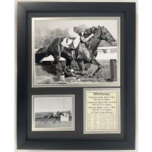Championsip RaceHorse Collectible Memorabilia | Triple Crown Racehorses | Framed Photo Collage | 12 """" x15 """" (Whirlaway)
