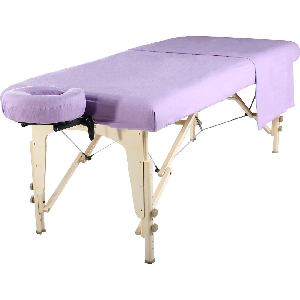 Ensemble de housses de table de massage universelles Master Massage 3 en 1 (6 couleurs)   : housse de coussin pour le visage, drap de table (violet)