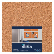 Kwartet 12 inch B x 12 inch L Kurkbruine kurkwandtegel 4 stuks