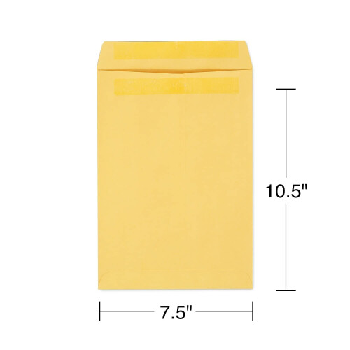 Staples 534792 Καφέ Αυτοκόλλητοι Φάκελοι 7-1/2 x 10-1/2 100/Συσκευασία 2